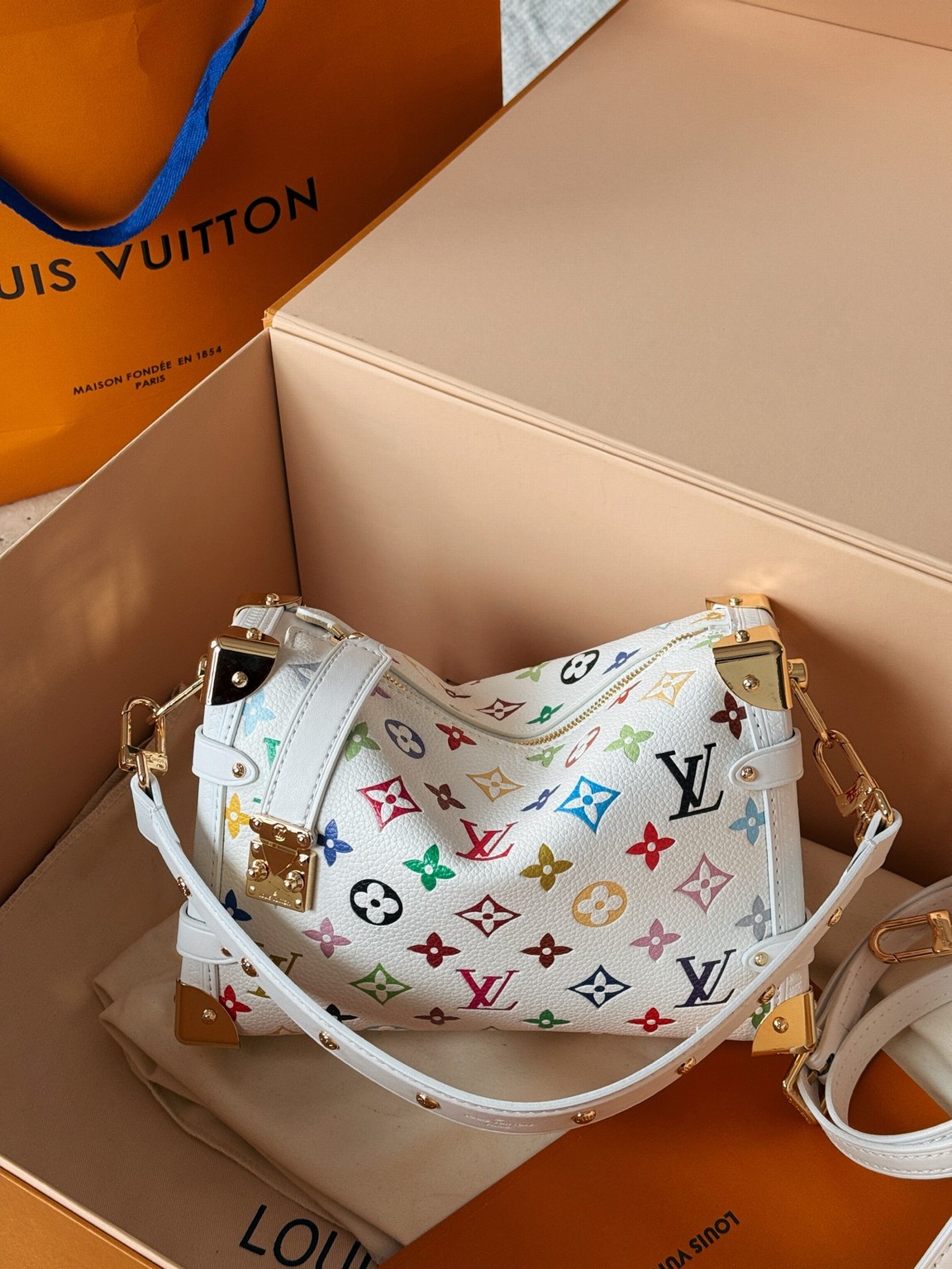 Louis Vuitton X Takashi Murakami Monogram Multicolore Soft Trunk