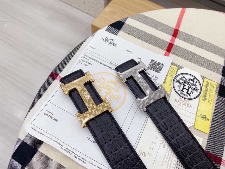 Hermes Reversible Belt | 38mm | Artisanal Dual-tone Craftsmanship