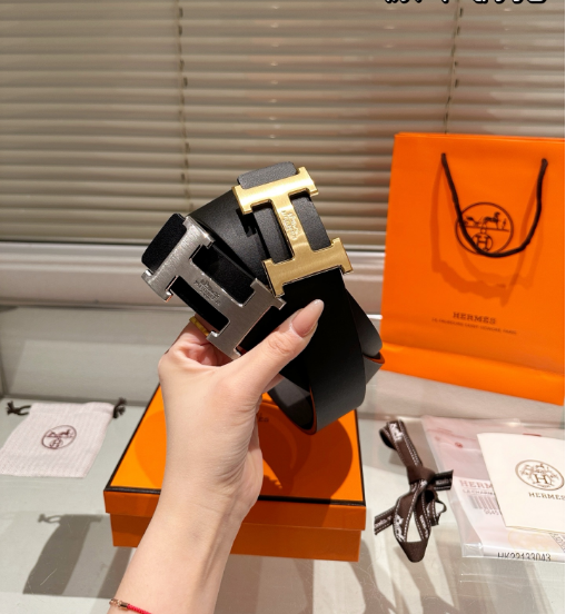 Hermes Unisex H-buckle Leather Belt | Iconic Design, Timeless Luxury