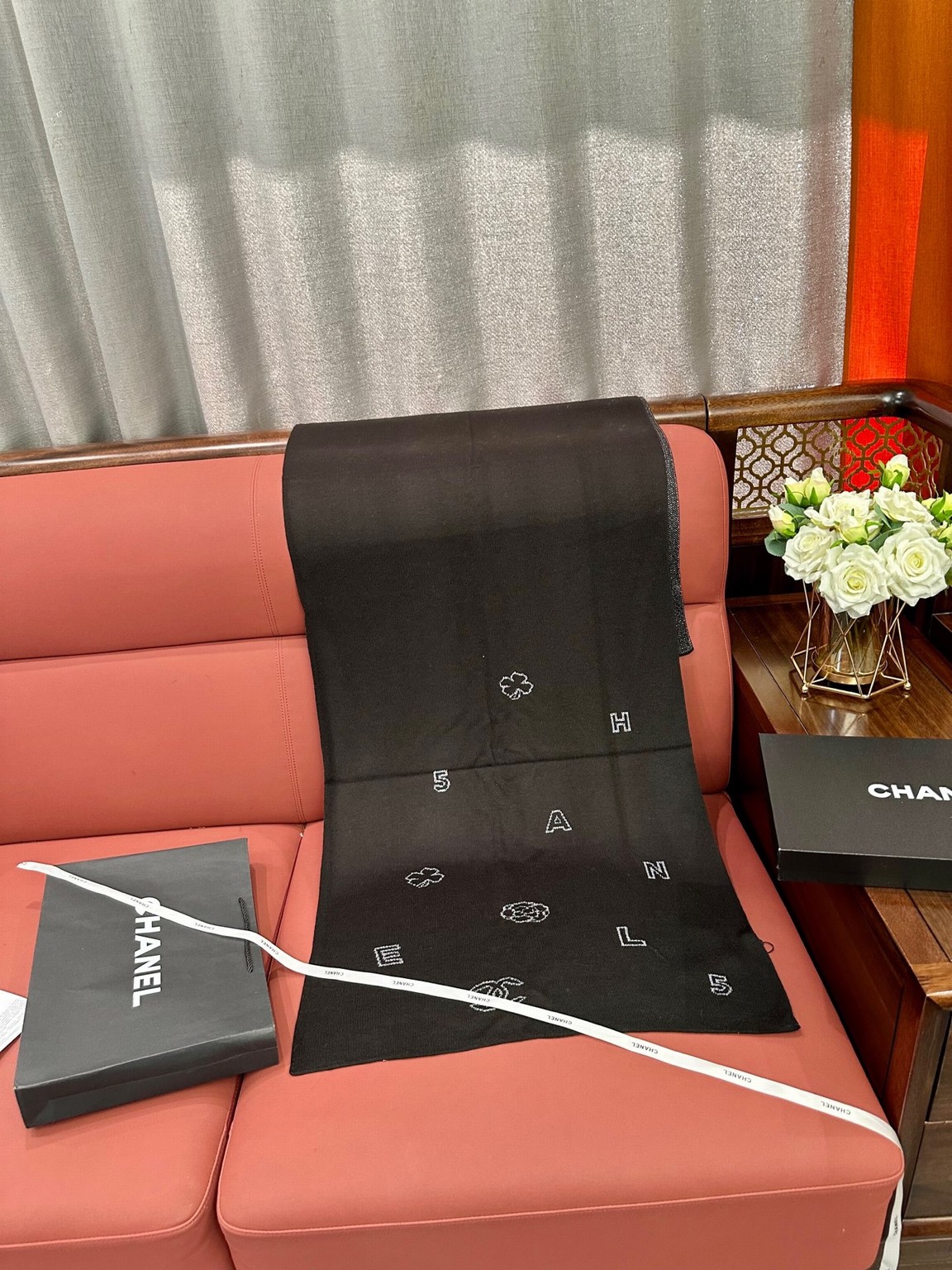 Elevate Your Style With The Chanel Iconic Scarf, 180x57cm