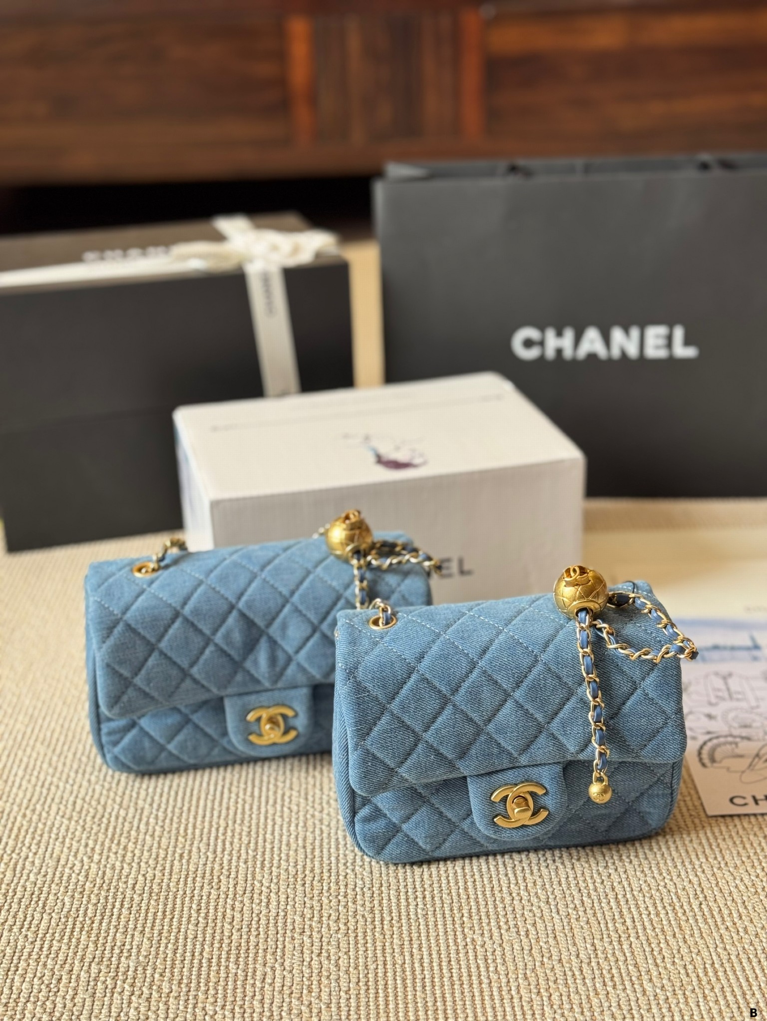 Chanel Denim Gold Ball Classic Flap - Icon Reborn! Denim × Luxury Collision