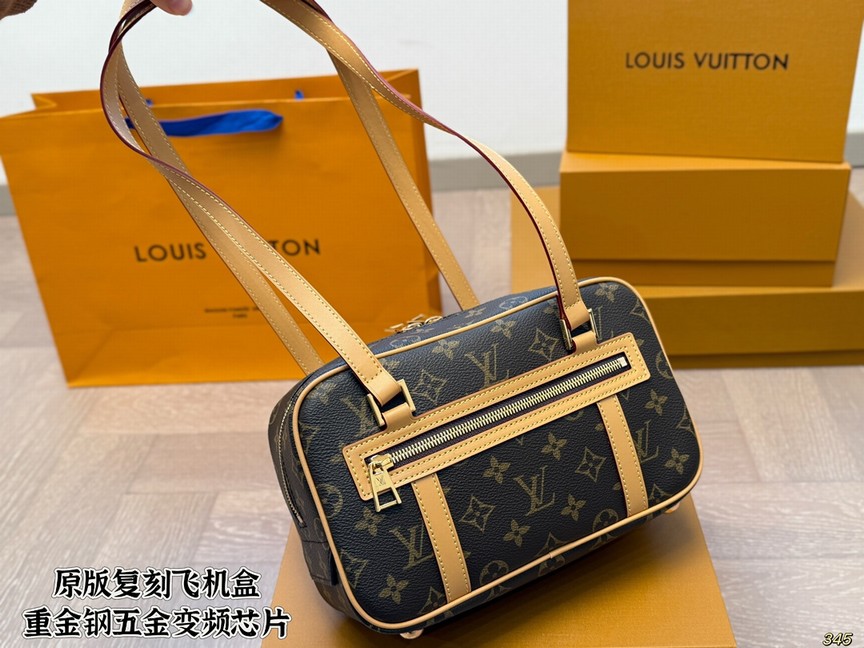Lv-inspired Smiling Mouth Crossbody, Honey Wax Leather, Adaptive Frequency Chip, All-steel Hardware