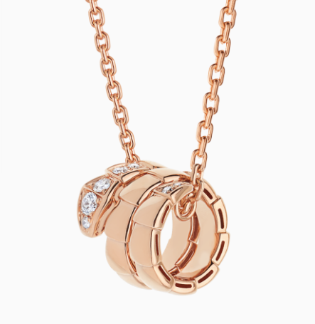 Just Discovered This Super Niche But Insanely Luxurious Bvlgari Full-pavé Serpenti Necklace In Rose Gold! Serpenti Necklace.