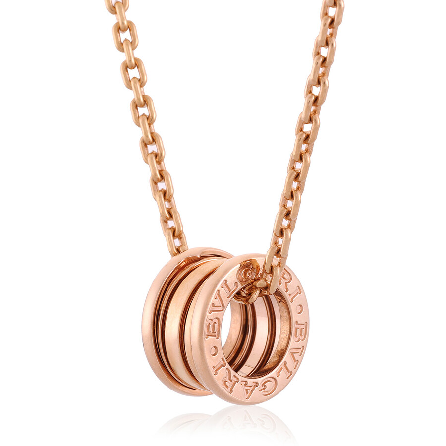 Bvlgari B.zero1 Pendant Necklace In 18 Kt Rose Gold
