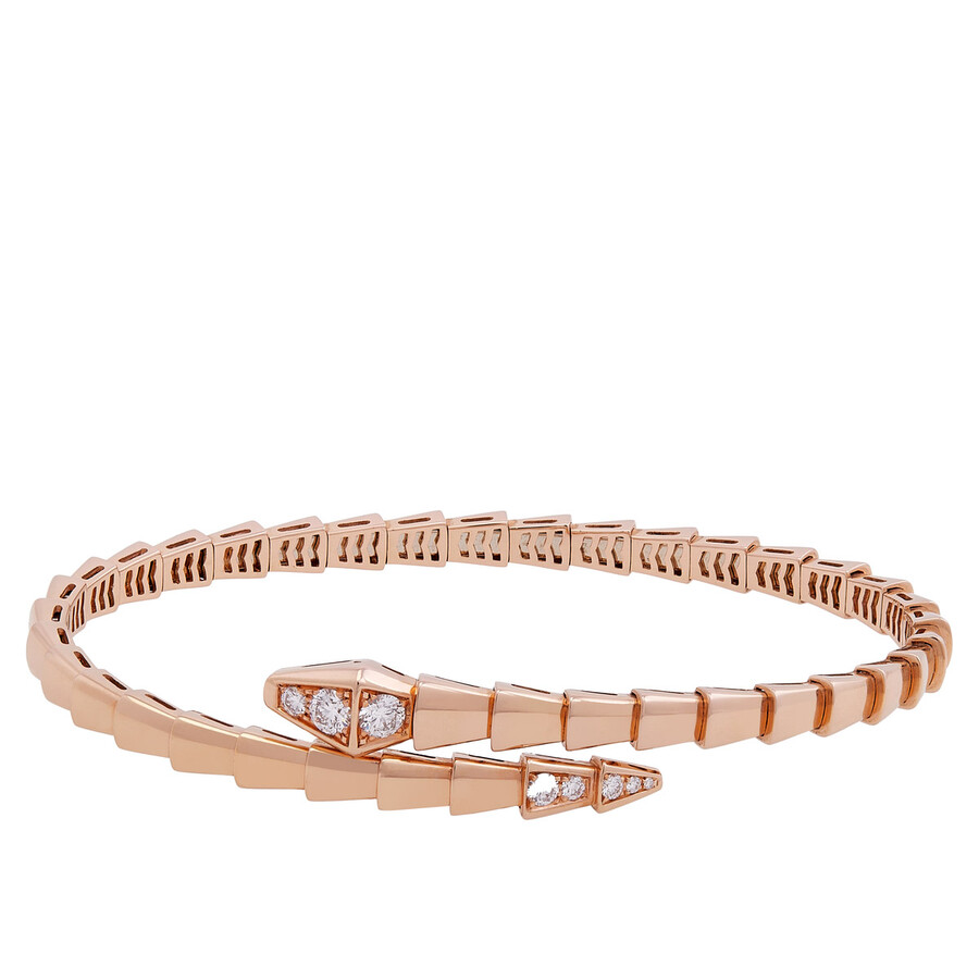 Bvlgari Serpenti Viper Bracelet In Rose Gold, Size M