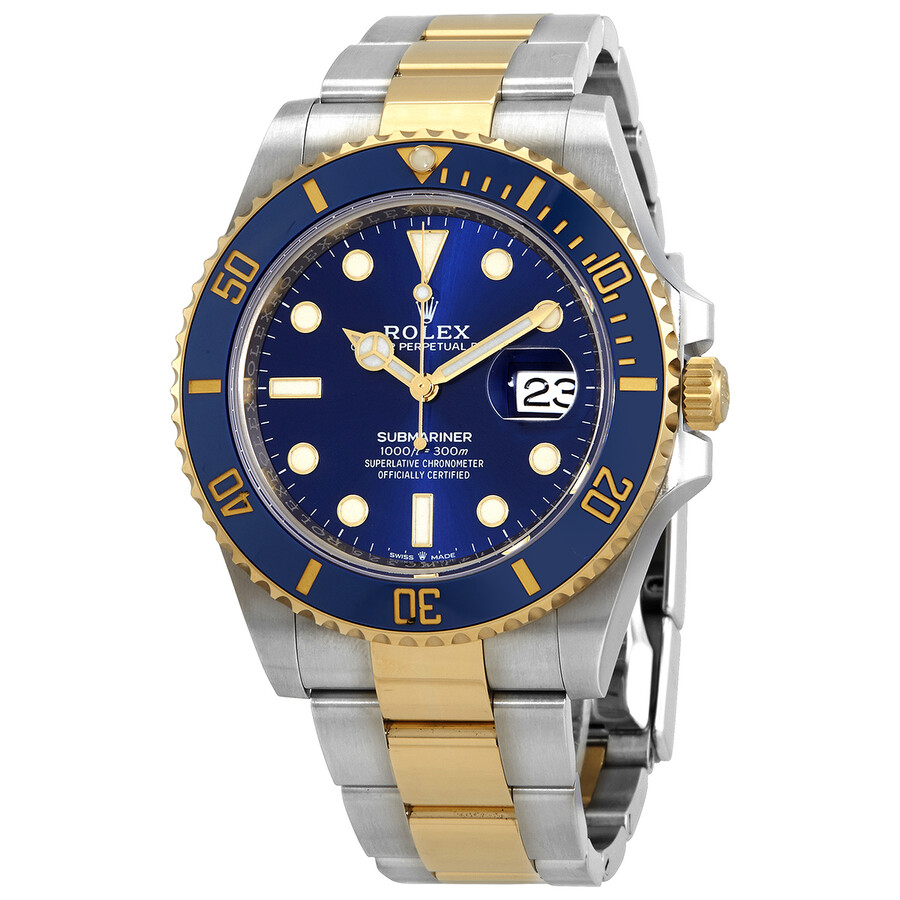 Replica Rolex Submariner Automatic Chronometer Blue Dial Men's Watch 126613lb