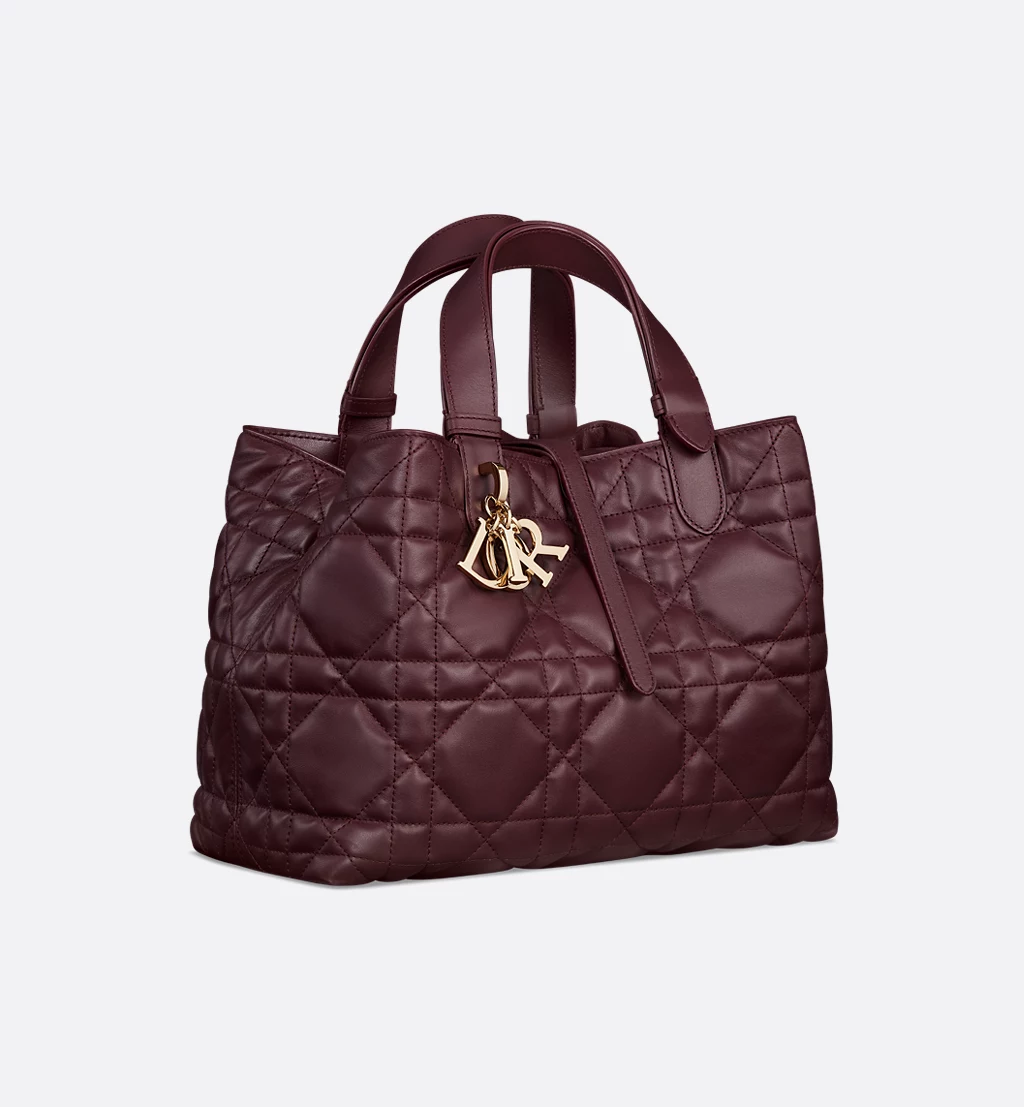 Dior Medium Toujours Bag Plum Macrocannage Calfskin | Dior Replica