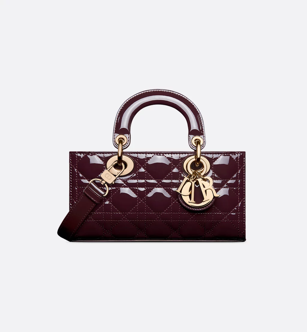 Small Lady D-joy Bag Plum Patent Cannage Calfskin | Dior Replica Handbags