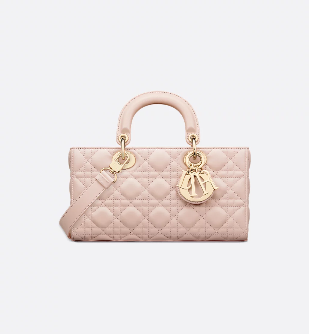 Replica Dior Medium Lady D-joy Bag Powder Pink Cannage Lambskin | Dior Handbags